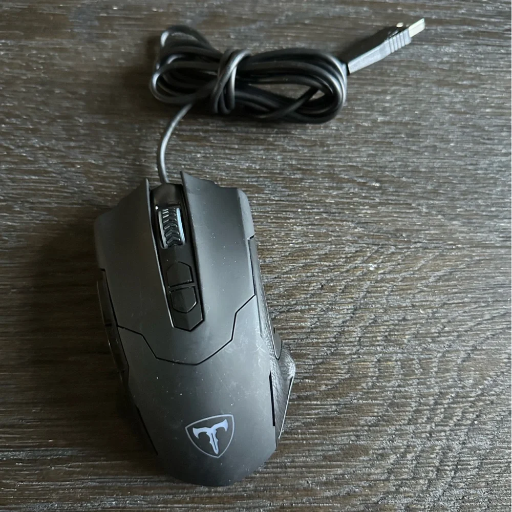 Black Gaming Mouse with Logo